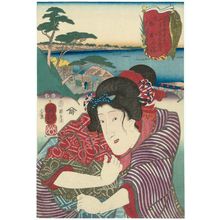 Utagawa Kuniyoshi: Ofune at ? in the Fifth Month, from the series Selections for Famous Places in Edo in the Twelve Months (Edo meishô mitate jûni kagetsu no uchi) - Museum of Fine Arts