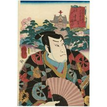 歌川国芳: Teranishi Kanshin at Kameido in the Fourth Month, from the series Selections for Famous Places in Edo in the Twelve Months (Edo meishô mitate jûni kagetsu no uchi) - ボストン美術館
