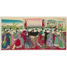 Toyohara Chikanobu: Singing Songs for Primary Education, an Informal Picture (Shôgaku shôka no ryakuzu) - Museum of Fine Arts