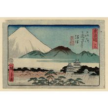 Utagawa Hiroshige: No. 13 - Numazu, from the series The Tôkaidô Road - The Fifty-three Stations (Tôkaidô - Gojûsan tsugi no uchi), also known as the Aritaya Tôkaidô - Museum of Fine Arts