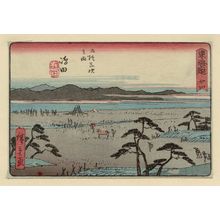 Utagawa Hiroshige: No. 24 - Shimada, from the series The Tôkaidô Road - The Fifty-three Stations (Tôkaidô - Gojûsan tsugi no uchi), also known as the Aritaya Tôkaidô - Museum of Fine Arts