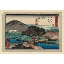 Utagawa Hiroshige: No. 36 - Goyu, from the series The Tôkaidô Road - The Fifty-three Stations (Tôkaidô - Gojûsan tsugi no uchi), also known as the Aritaya Tôkaidô - Museum of Fine Arts