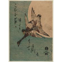 Utagawa Hiroshige: Geese and Full Moon - Museum of Fine Arts