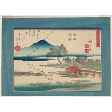 Utagawa Hiroshige: Descending Geese at Katada (Katada rakugan), from the series Eight Views of Ômi (Ômi hakkei) - Museum of Fine Arts