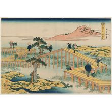Katsushika Hokusai: Old View of the Eight-part Bridge at Yatsuhashi in Mikawa Province (Mikawa no Yatsuhashi no kozu), from the series Remarkable Views of Bridges in Various Provinces (Shokoku meikyô kiran) - Museum of Fine Arts