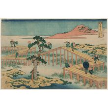 葛飾北斎: Old View of the Eight-part Bridge at Yatsuhashi in Mikawa Province (Mikawa no Yatsuhashi no kozu), from the series Remarkable Views of Bridges in Various Provinces (Shokoku meikyô kiran) - ボストン美術館