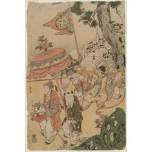 Katsushika Hokusai: Chinese Boys Pulling a Cart - Museum of Fine Arts