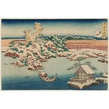 Katsushika Hokusai: Snow on the Sumida River (Sumida), from the series Snow, Moon and Flowers (Setsugekka) - Museum of Fine Arts