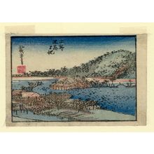 歌川広重: Shinobazu Pond in Ueno (Ueno Shinobazu no ike), from an untitled series of views of Edo - ボストン美術館