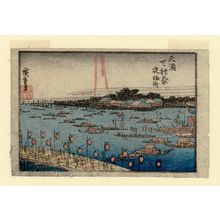 日本版画 "Evening Pleasure Boats at the Tenma Tenjin Festival (Tenma Tenjin matsuri yoasobibune), from an untitled series of views of Osaka" 由 Utagawa Hiroshige, 歌川広重 (Utagawa Hiroshige I) 创作