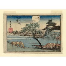 Utagawa Hiroshige: The Bank of the Yodo River (Yodogawa tsutsumi no zu), from an untitled series of views of Kyoto - Museum of Fine Arts