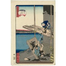 歌川広景: No. 41, Onmayagashi Embankment in Asakusa (Asakusa Onmayagashi), from the series Comical Views of Famous Places in Edo (Edo meisho dôke zukushi) - ボストン美術館