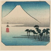 Utagawa Hiroshige: Mount Fuji, cut from an untitled harimaze sheet - Museum of Fine Arts