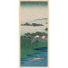 Utagawa Hiroshige: Fragment of: The Ferry Crossing at Sakasai (Sakasai no watashi), from the series One Hundred Famous Views of Edo (Meisho Edo hyakkei) - Museum of Fine Arts