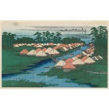 歌川広重: Fragment of: Horie and Nekozane (Horie Nekozane), from the series One Hundred Famous Views of Edo (Meisho Edo hyakkei) - ボストン美術館