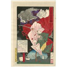 月岡芳年: Taira Koremori, from the series Mirror of Famous Generals of Great Japan (Dai nihon meishô kagami) - ボストン美術館