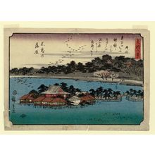 Utagawa Hiroshige: Descending Geese at Shinobazu Pond (Shinobazu no rakugan), from the series Eight Views of the Eastern Capital (Tôto hakkei) - Museum of Fine Arts