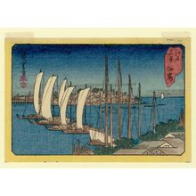 Utagawa Hiroshige: Tsukudajima, from the series Twelve Views of Edo (Edo jûni kei) - Museum of Fine Arts