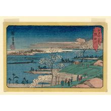 Estampe japonaise "The Sumida River (Sumidagawa), from the series Twelve Views of Edo (Edo jûni kei)" par Utagawa Hiroshige, 歌川広重 (Utagawa Hiroshige I)