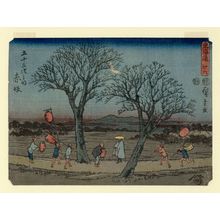 Utagawa Hiroshige: No. 36 - Akasaka, from the series The Tôkaidô Road - The Fifty-three Stations (Tôkaidô - Gojûsan tsugi no uchi) - Museum of Fine Arts