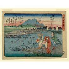 日本版画 "The Noda Jewel River in Mutsu Province (Mutsu Noda no Tamagawa), from the series Six Jewel Rivers in Various Provinces (Shokoku Mu Tamagawa)" 由 Utagawa Hiroshige, 歌川広重 (Utagawa Hiroshige I) 创作