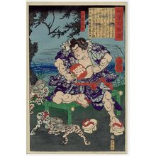 Tsukioka Yoshitoshi: Shirafuji Genta, from the series Ghost Stories of China and Japan (Wakan hyaku monogatari) - Museum of Fine Arts