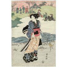 Utagawa Kuniyasu: Flower Viewing - Museum of Fine Arts