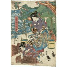 Utagawa Kuniyasu, 歌川国安 (Utagawa Kuniyasu)による浮世絵「Anju-hime and Taiômaru」