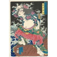 Utagawa Yoshiharu: Yan Qing, the Graceful (Rôshi Ensei), from the series Mirror of Heroes of the Shuihuzhuan (Suikoden gôketsu kagami) - Museum of Fine Arts
