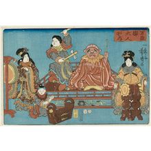Utagawa Yoshiharu: Comic Music (Manzaigaku), from the series (?) Large Dolls (Ô-ningyô no uchi) - Museum of Fine Arts