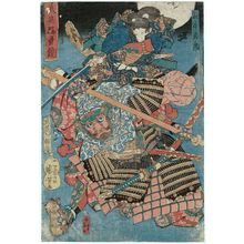 歌川国芳: Minamoto Ushiwakamaru and Musashibô Benkei, from the series Mirror of Military Excellence and Fierce Courage (Buei môyû kagami) - ボストン美術館