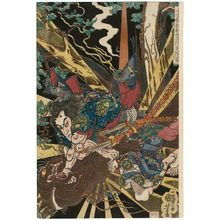 Utagawa Kuniyoshi, 歌川国芳 (Utagawa Kuniyoshi)创作的日本版画《Koshibe-no-Sugaru》