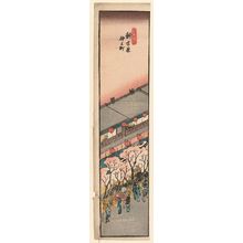 歌川広重: Naka-no-chô in the New Yoshiwara (Shin Yoshiwara Naka-no-chô), from the harimaze series Famous Places in the Eastern Capital (Tôto meisho), here called Famous Places in Edo (Edo meisho) - ボストン美術館