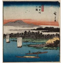 Utagawa Hiroshige: The Sumida River (Sumidagawa no zu), from the harimaze series Famous Places in the Eastern Capital (Tôto meisho) - Museum of Fine Arts