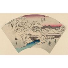 Utagawa Hiroshige: Ochanomizu, cut from an unidentified harimaze sheet - Museum of Fine Arts