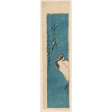 日本版画 "Crane, cut from an untitled harimaze sheet" 由 Utagawa Hiroshige, 歌川広重 (Utagawa Hiroshige I) 创作