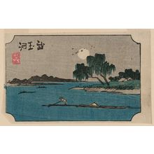 Utagawa Hiroshige: The Jewel River in Musashi Province (Bu Tamagawa), from an untitled harimaze series of Famous Places in Edo - Museum of Fine Arts