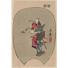Utagawa Hiroshige: Dancers, cut from an untitled harimaze sheet - Museum of Fine Arts