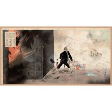 Mizuno Toshikata: Onoguchi Tokuji of the Second Army Blows Up Gates at Jinzhou Fortress - Museum of Fine Arts