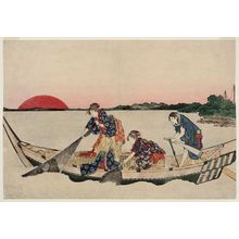 Katsushika Hokusai: Women Fishing for Sea Bream (Tai) - Museum of Fine Arts