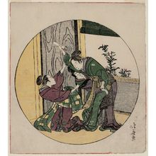 Katsushika Hokusai: Parody of Act III of Chûshingura, from an untitled series - Museum of Fine Arts