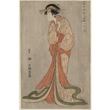 Utagawa Toyokuni I: Yamatoya (Actor Iwai Hanshirô IV as Okaru), from the series Portraits of Actors on Stage (Yakusha butai no sugata-e) - Museum of Fine Arts