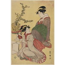 Utagawa Toyokuni I: Young Women Preparing for the Doll Festival - Museum of Fine Arts