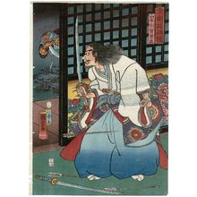 Utagawa Kuniyoshi, 歌川国芳 (Utagawa Kuniyoshi)による浮世絵「Yamaki Hangan Kanetaka, from the series Mirror of Heroes of Our Country (Honchô eiyû kagami)」