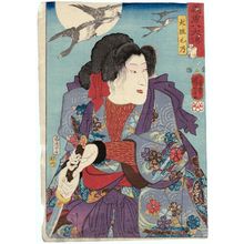Utagawa Kuniyoshi: Actor Bandô Shûka I as Inuzaka Keno, from the series The Lives of Eight Brave and Loyal Dog Heroes (Giyû hakken den) - Museum of Fine Arts