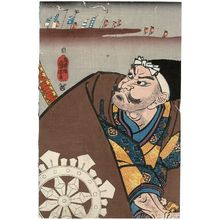 Japanese Print "The Night Attack at Horikawa (Horikawa youchi): Benkei" by Utagawa Kuniyoshi, 歌川国芳 (Utagawa Kuniyoshi)