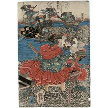 歌川国芳: Takeda Shingen at Kawanakajima - ボストン美術館