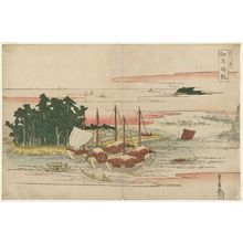 歌川豊広: Returning Sails at Tsukudajima (Tsukudajima kihan), from the series Eight Views of Edo (Edo hakkei) - ボストン美術館