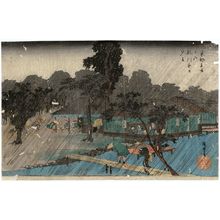 Utagawa Hiroshige: Shower at Tadasugawara (Tadasugawara no yûdachi), from the series Famous Views of Kyoto (Kyôto meisho no uchi) - Museum of Fine Arts