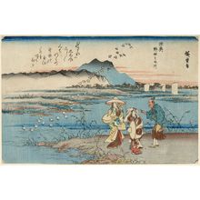 歌川広重: The Noda Jewel River in Mutsu Province (Mutsu Noda no Tamagawa), from the series Six Jewel Rivers in Various Provinces (Shokoku Mu Tamagawa) - ボストン美術館